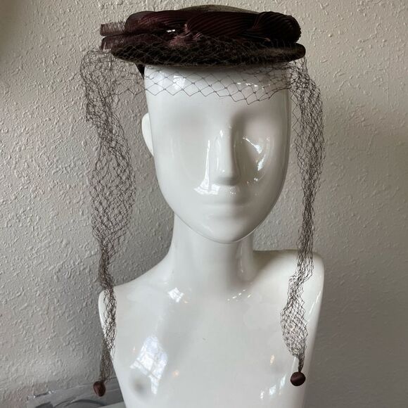 NWT Vintage 50/60’s Kerry Brooke Hat and Veil - Picture 1 of 8